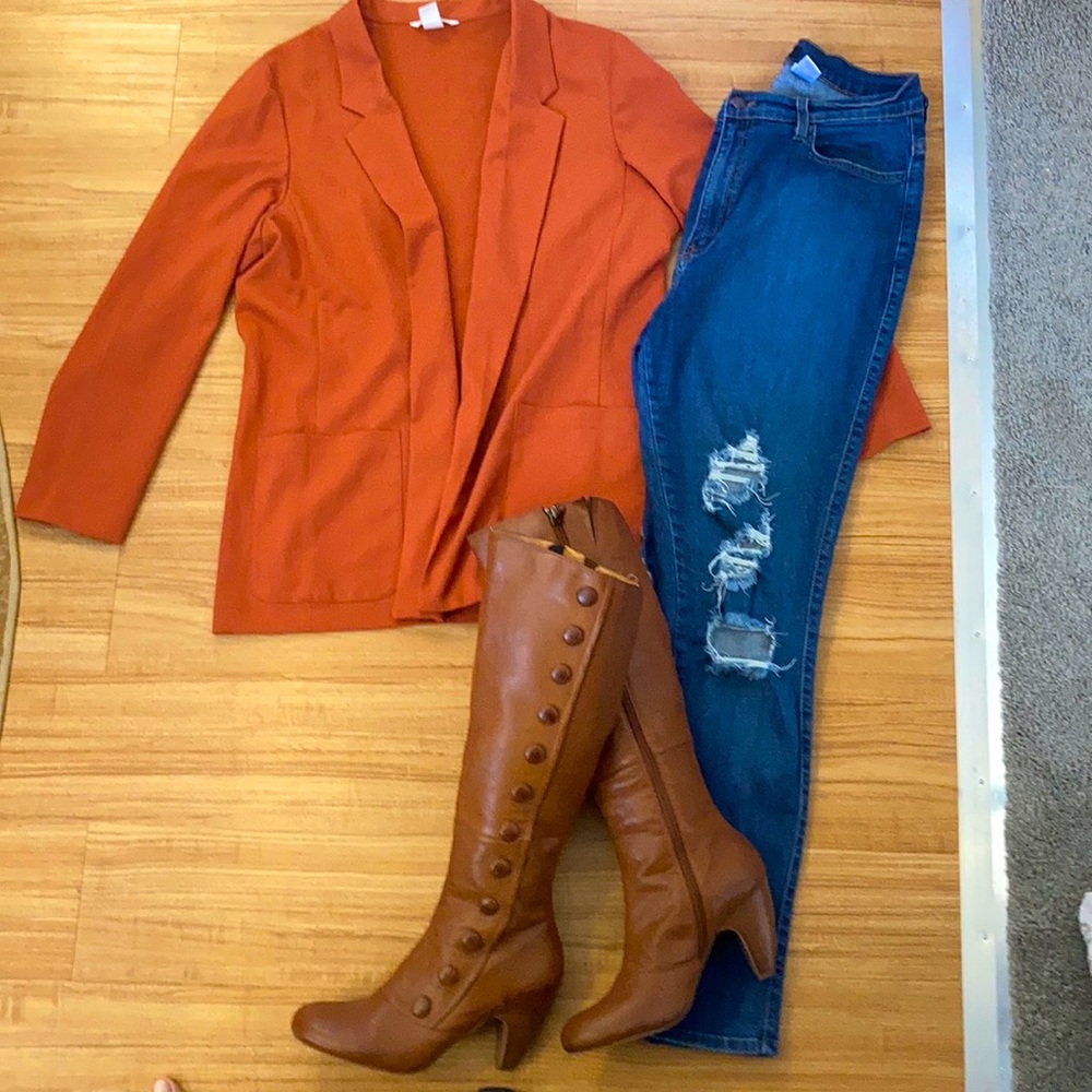 Warm Burnt Orange Blazer